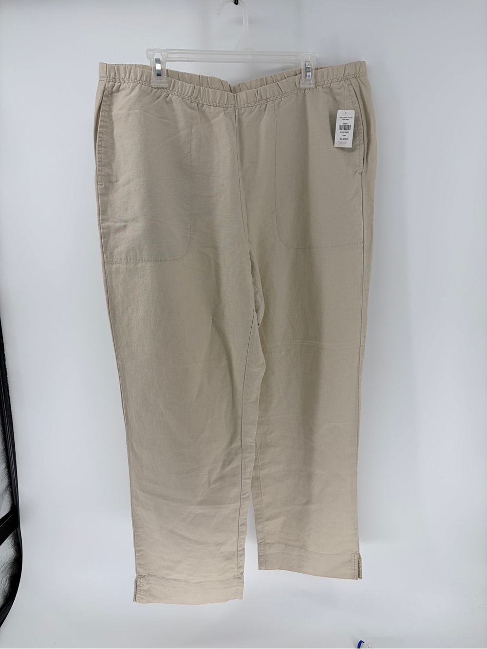 L.L. Bean Women’s Linen Cotton Pull-On Pants XL NWT Classic Straight